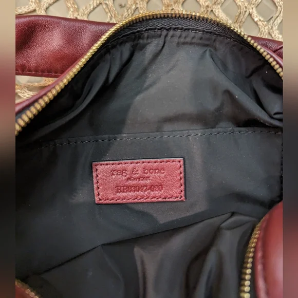 Rag & Bone Reset Handbag Winterberry Nappa Leather Commuter - Picture 5 of 6